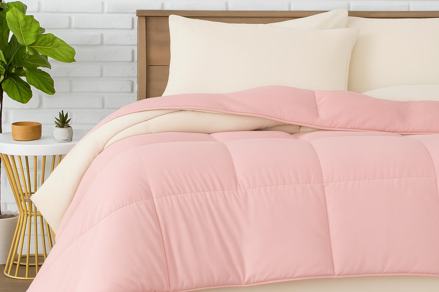 Emsa Dekbed All-in one Créme/Roze 240 x 200