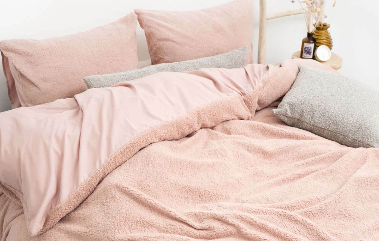 Emsa Teddy Dekbedovertrek Roze 240x200/220 cm