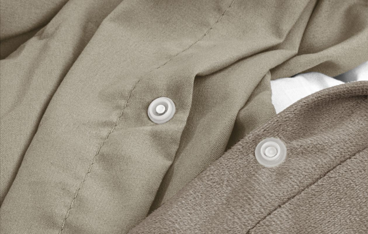 Emsa Velvet Uni Taupe Dekbedovertrekset 240 x 200/220 cm