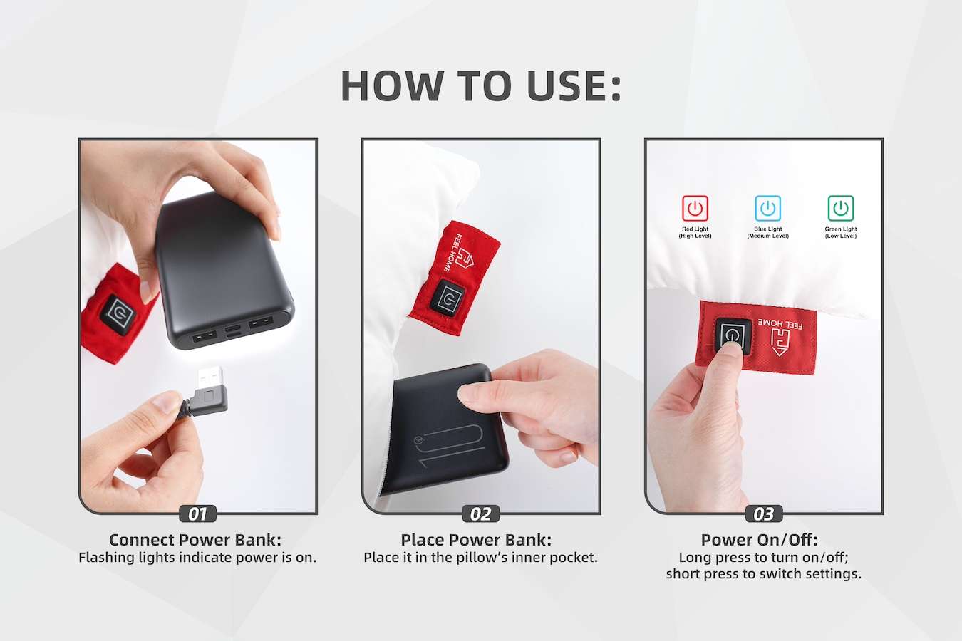 Feel Home - Verwarmend Kussen met Power bank