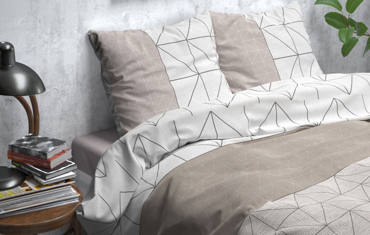 Dekbedovertrek flanel Gino Taupe 240 x 200/220