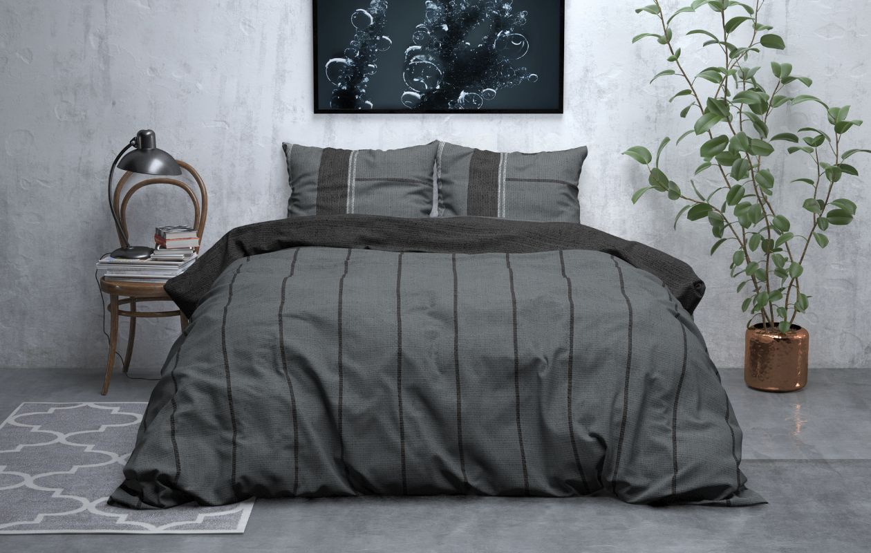 KGS Beddengoed van katoengaas, 240 x 260 cm, salie
