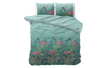 Flower & Birds Turquoise 240 x 200/220