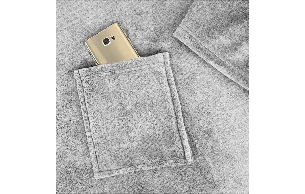 Fleece deken met mouwen - 135x180 - Grijs