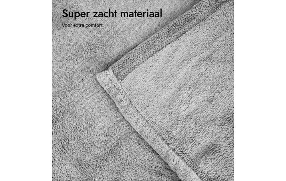 Fleece deken met mouwen - 135x180 - Grijs