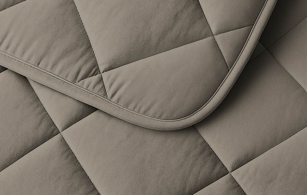 Lazy Dekbed Uni Taupe/Grijs 240 x 200 Met Kussenslopen
