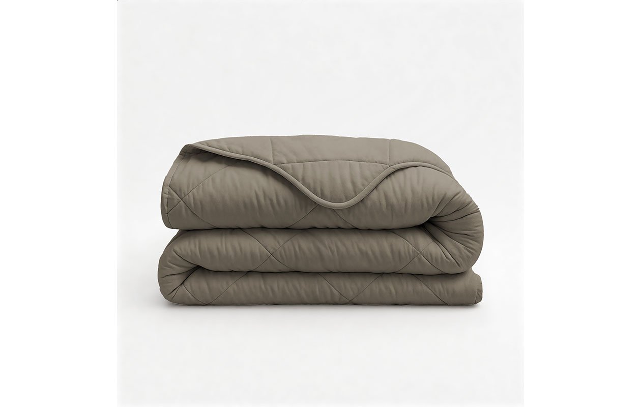 Lazy Dekbed Uni Taupe/Grijs 240 x 200 Met Kussenslopen