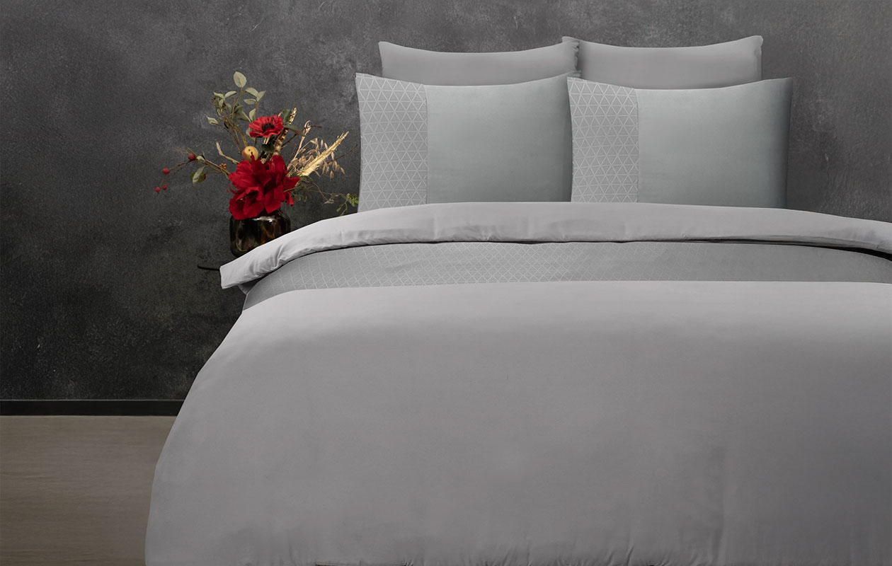 Sleeptime Embossed Monte Negro Sand Dekbedovertrek – 240x200/220 cm