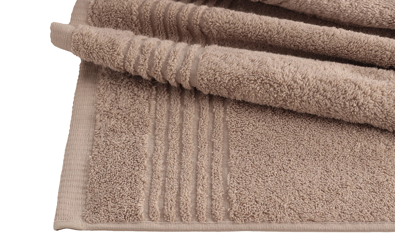 Handdoek set (2 stuks) 50x100cm taupe ten cate 100% katoen, 440gsm