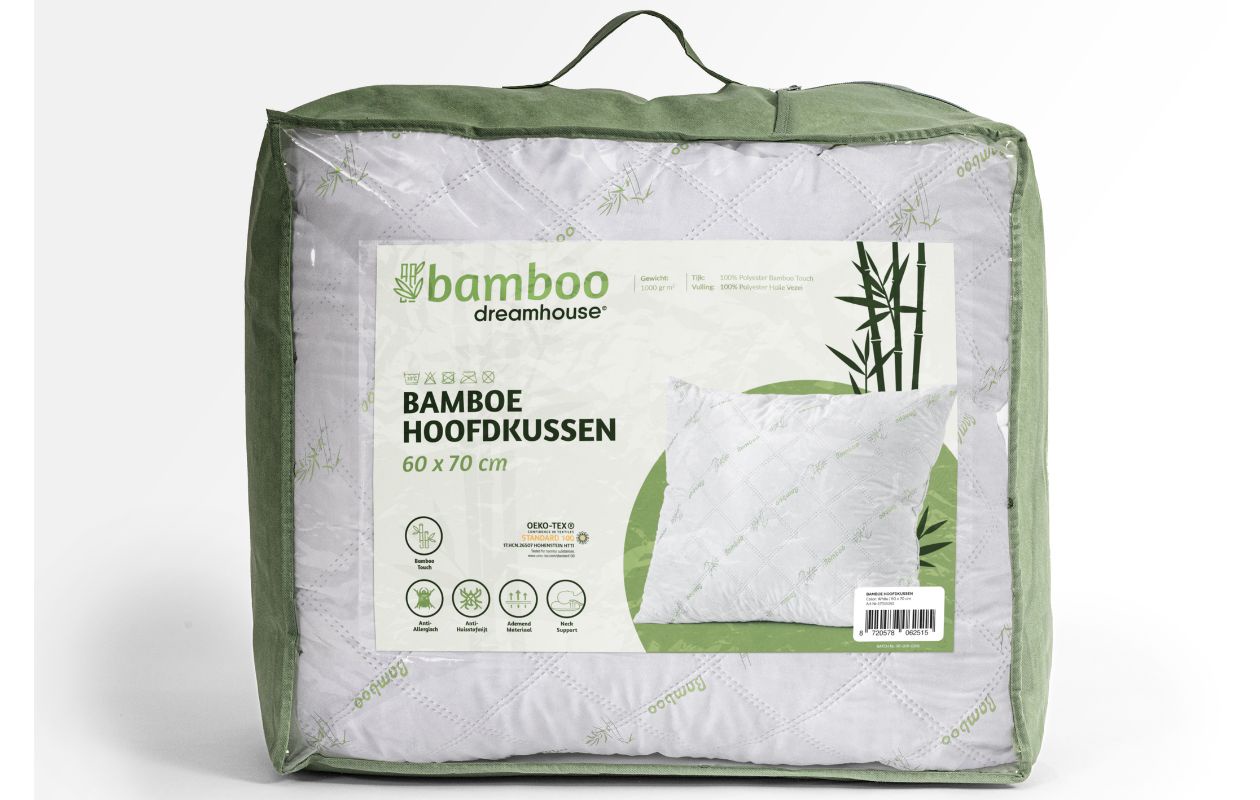 Premium Bamboe Hoofdkussen Wit