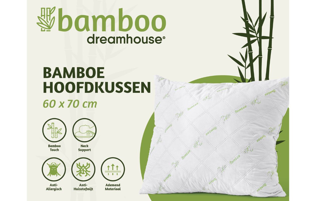 Premium Bamboe Hoofdkussen Wit