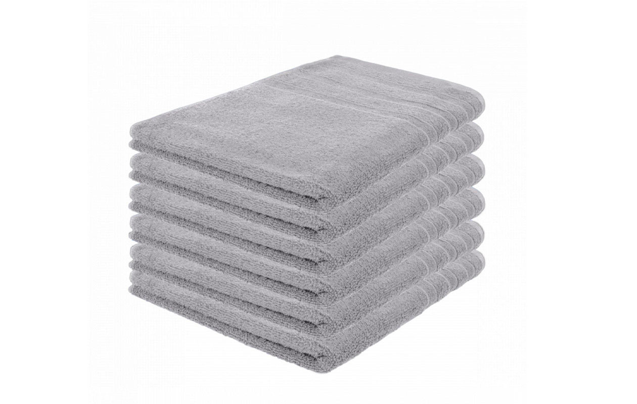 Pure4u  Luxe Hotel Handdoek - Grijs - 6 stuks - 50x100cm - 550