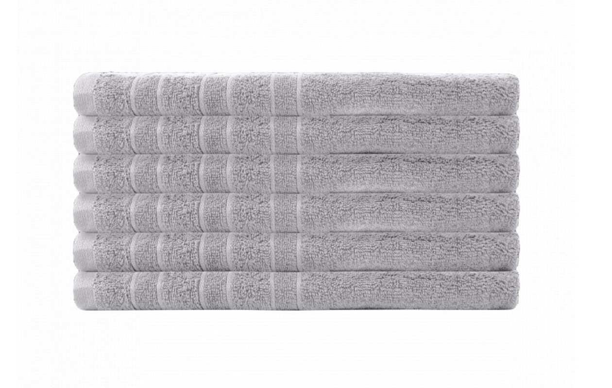 Pure4u  Luxe Hotel Handdoek - Grijs - 6 stuks - 50x100cm - 550