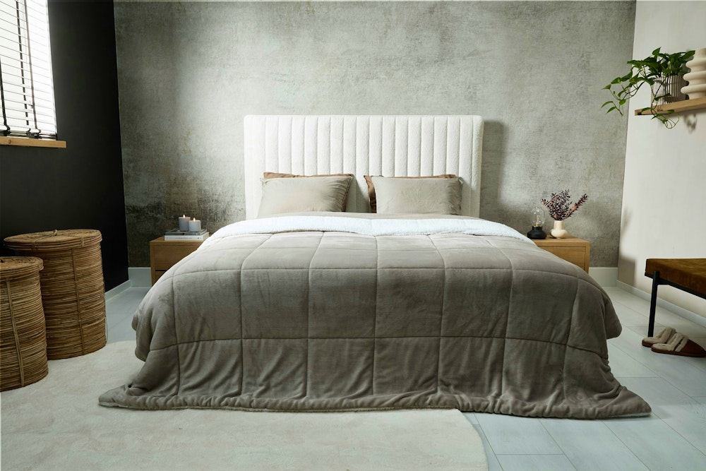 SleepMed 2-zijdige luxe sherpa deken - 140 x 200 cm