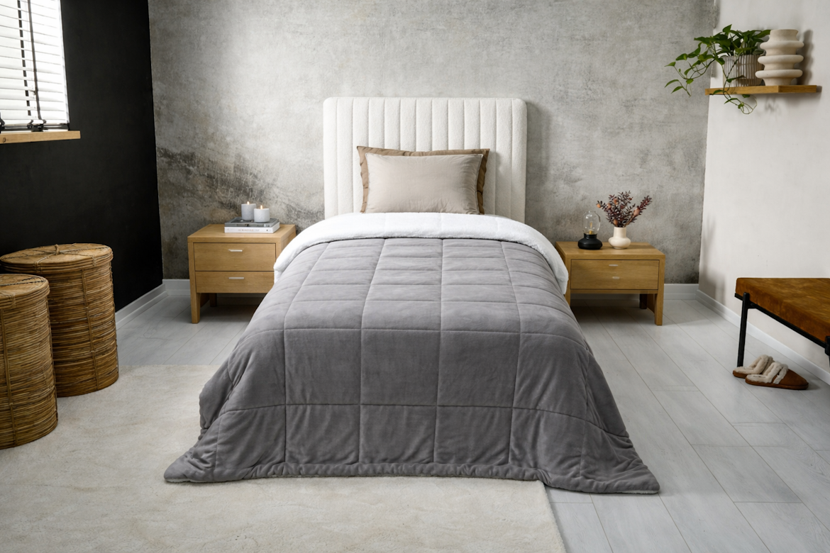 SleepMed 2-zijdige luxe sherpa deken - 140 x 200 cm