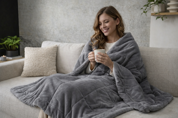 SleepMed 2-zijdige luxe sherpa deken - 140 x 200 cm