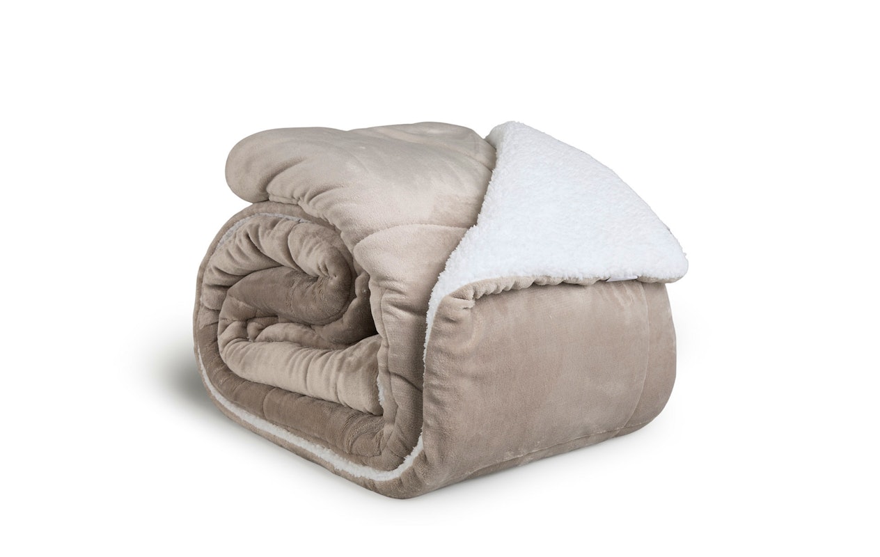 SleepMed 2-zijdige luxe sherpa deken - 140 x 200 cm