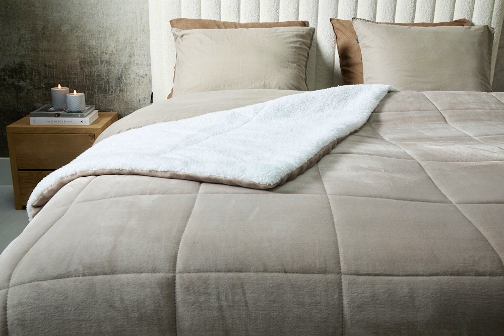 SleepMed 2-zijdige luxe sherpa deken - 140 x 200 cm