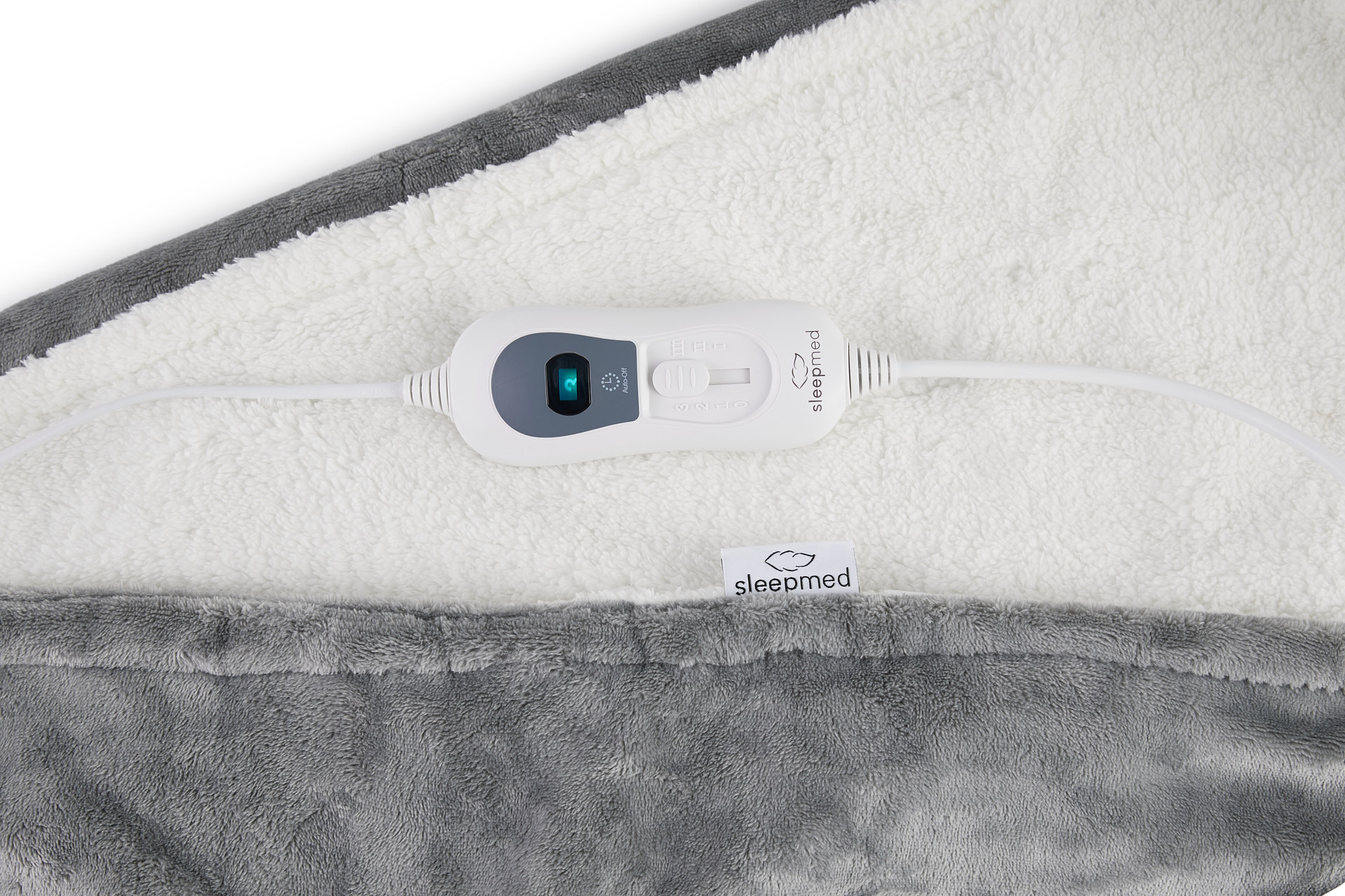 Sleepmed Elektrische knuffeldeken - Lichtgrijs