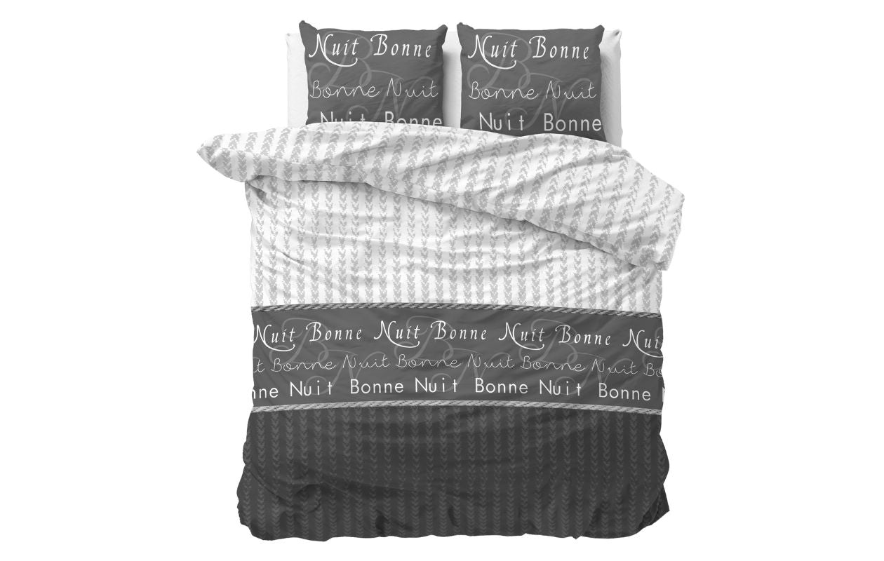 Sleeptime dekbedovertrek Bonne Nuit 4 Antraciet 240 x 220
