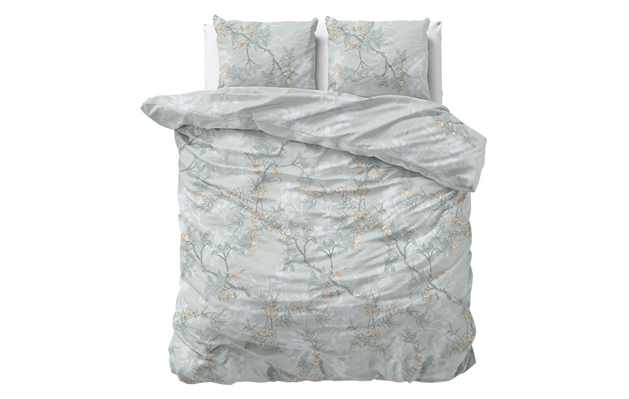 Housse de couette Sleeptime Classy Blossom Bleu