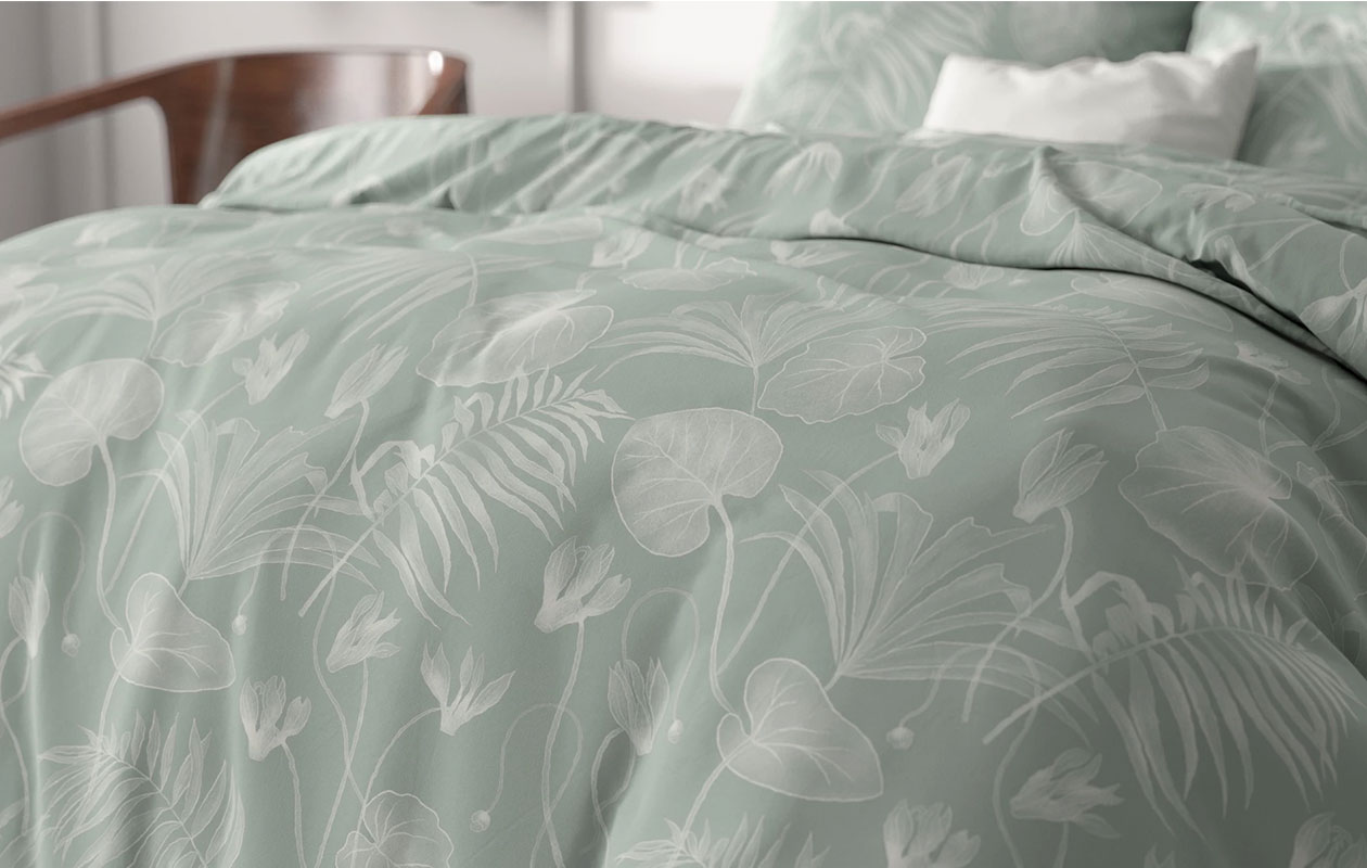 Sleeptime Classy Delight Groen Dekbedovertrek – 240x200/220 cm