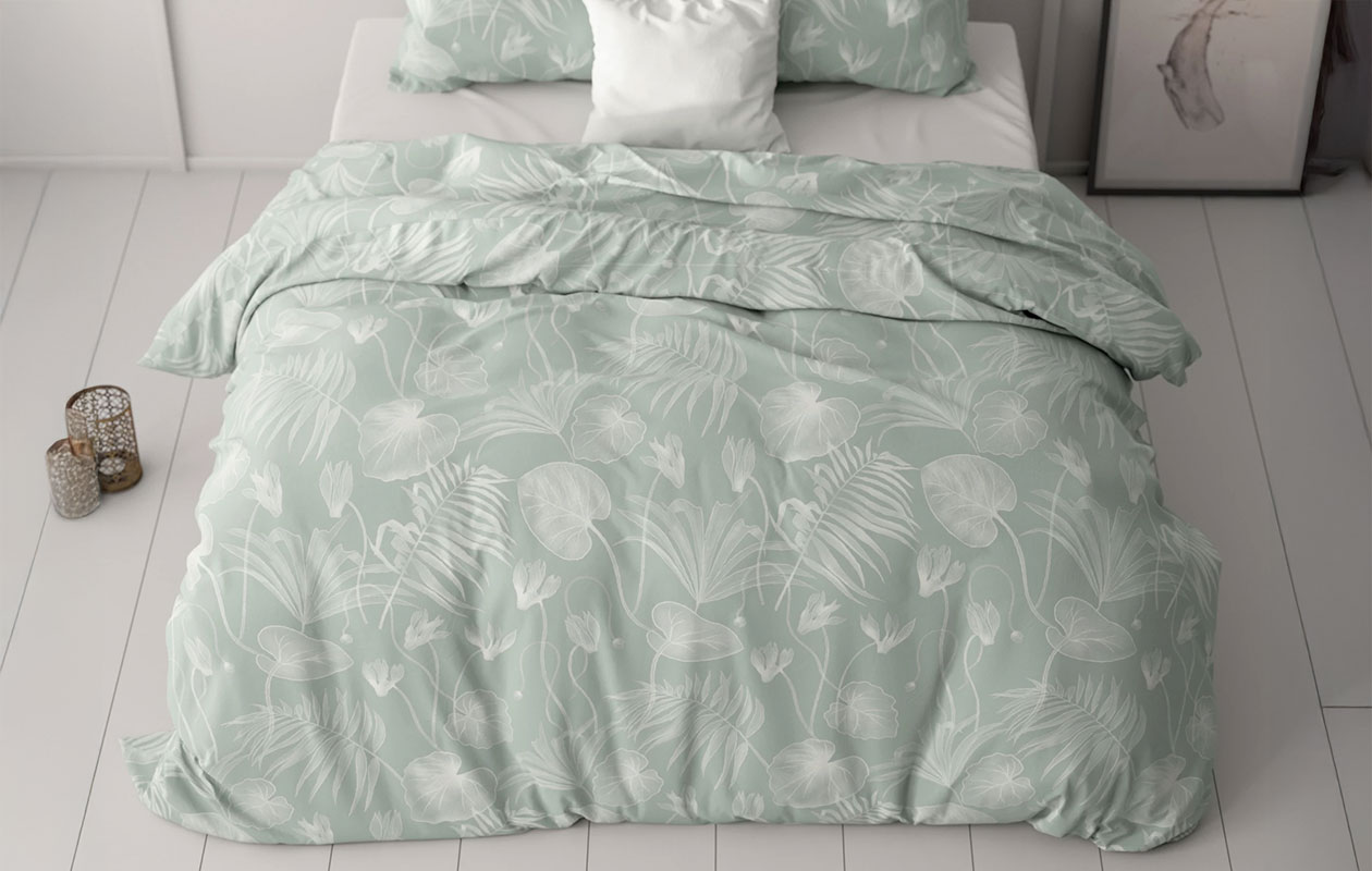 Sleeptime Classy Delight Groen Dekbedovertrek – 240x200/220 cm