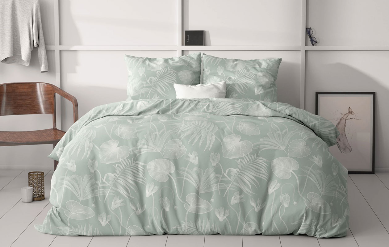 Sleeptime Classy Delight Groen Dekbedovertrek – 240x200/220 cm