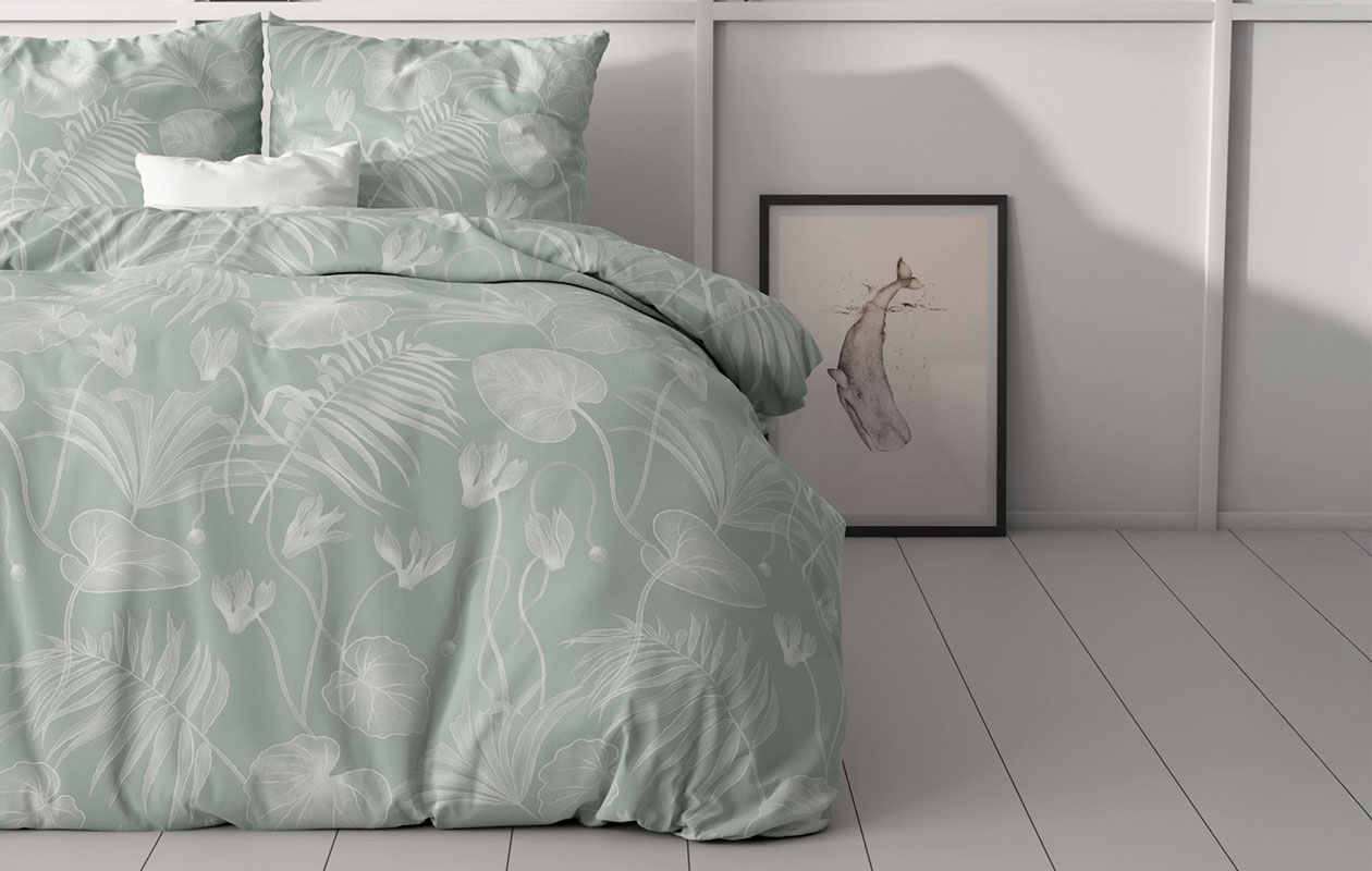 Sleeptime Classy Delight Groen Dekbedovertrek – 240x200/220 cm