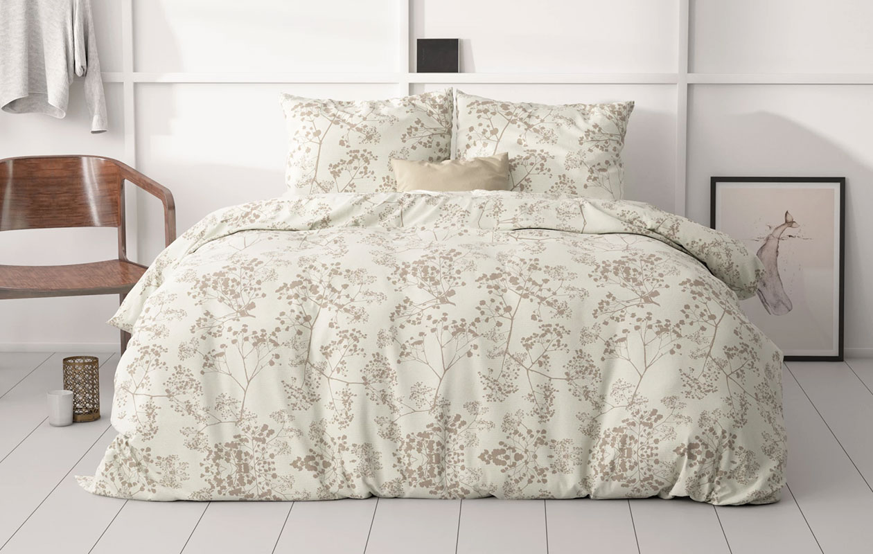 Sleeptime dekbedovertrek Classy Firdo green 240x200/220 cm