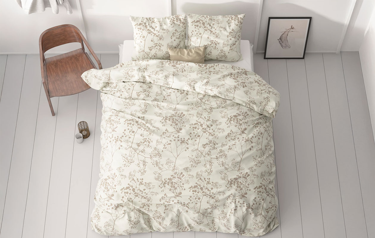 Sleeptime dekbedovertrek Classy Firdo green 240x200/220 cm