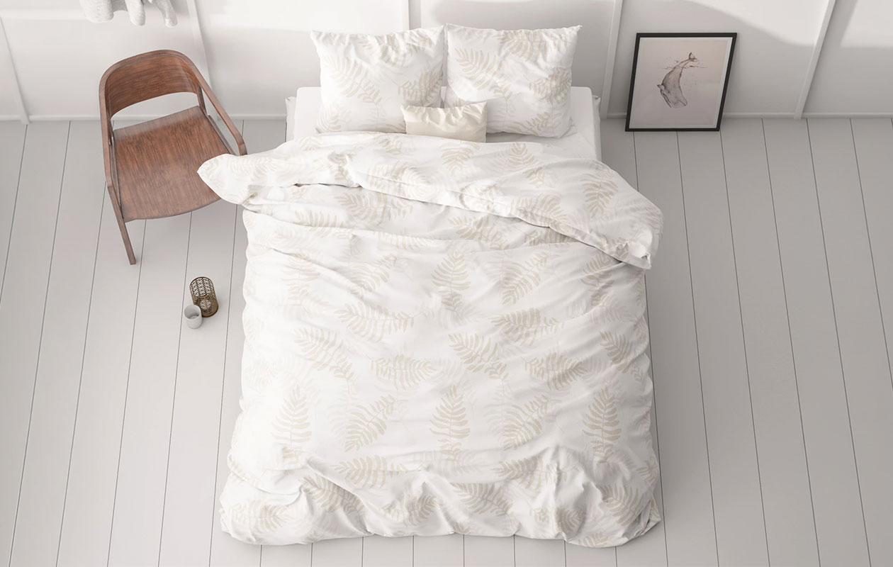 Housse de couette Sleeptime Classy Luxe - Blanc