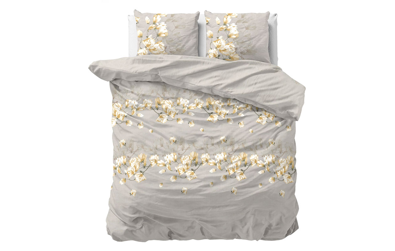 Sleeptime Dekbedovertrek summer flower zand 240x200/220 cm