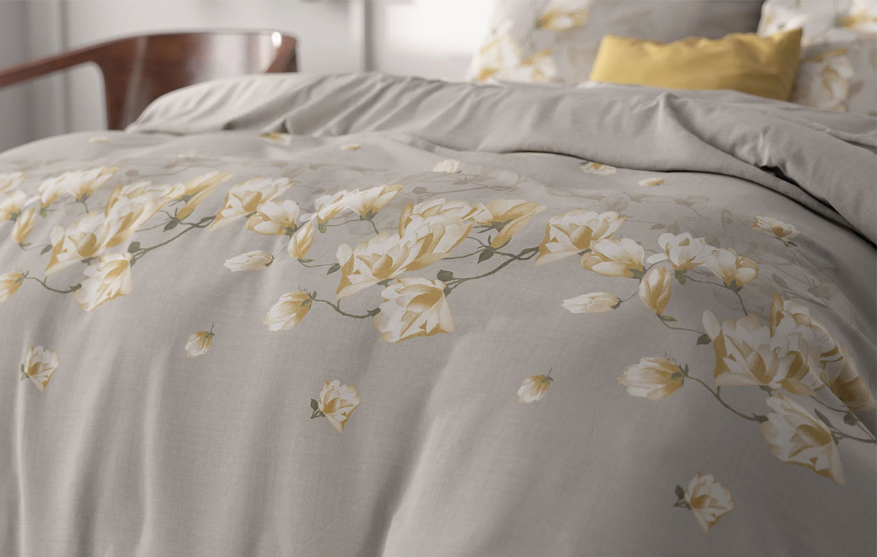 Sleeptime Dekbedovertrek summer flower zand 240x200/220 cm