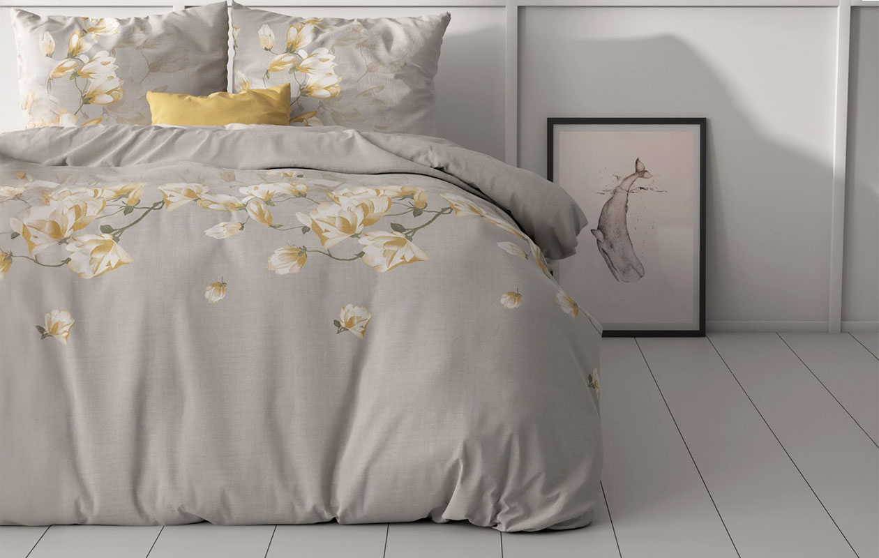 Sleeptime Dekbedovertrek summer flower zand 240x200/220 cm