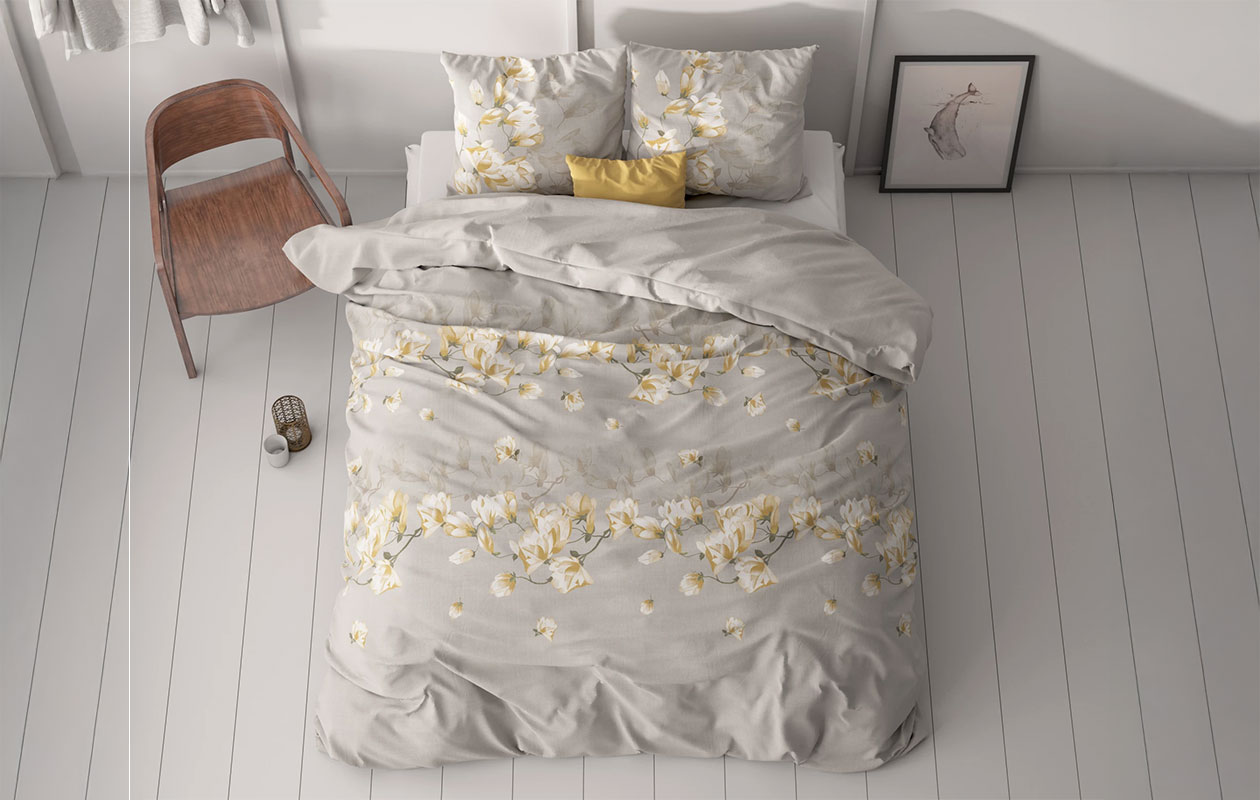 Sleeptime Dekbedovertrek summer flower zand 240x200/220 cm