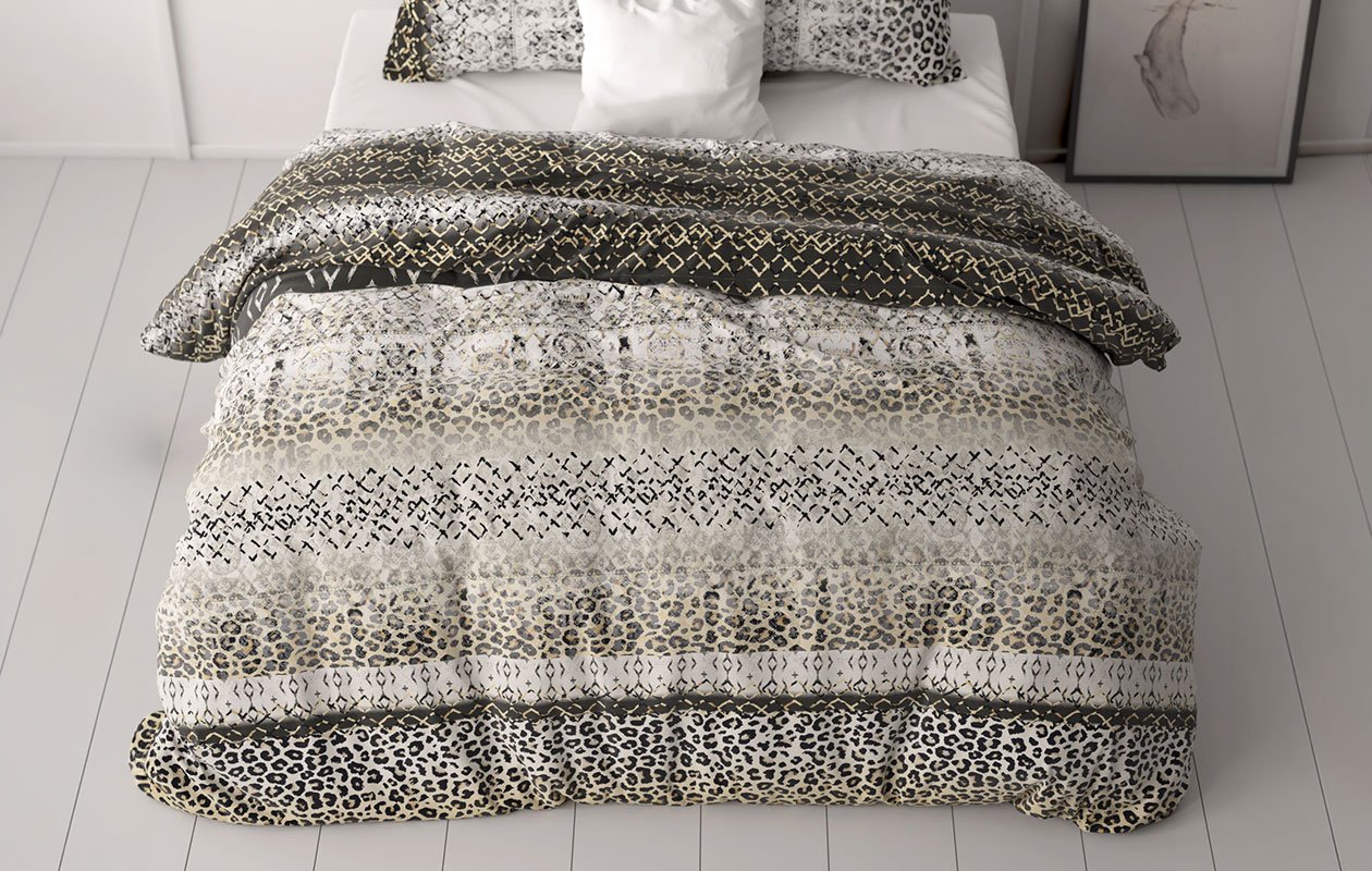 Housse de couette Sleeptime Classy September grise