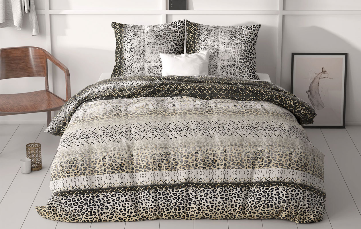 Housse de couette Sleeptime Classy September grise