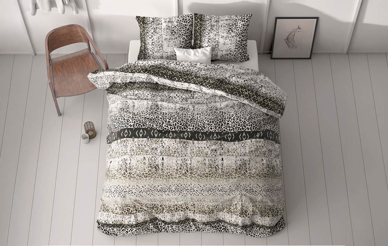 Housse de couette Sleeptime Classy September grise