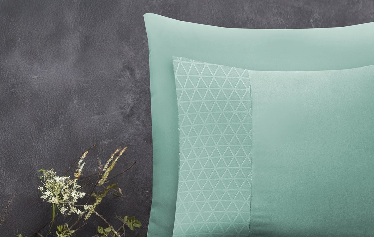 Housse de couette Sleeptime Embossed Berlin Mint Green – 240x200/220cm