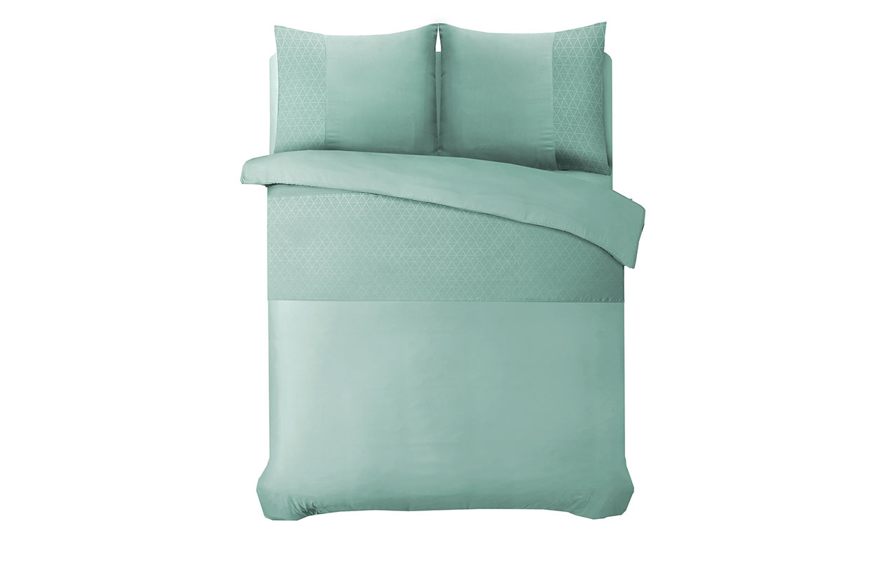 Housse de couette Sleeptime Embossed Berlin Mint Green – 240x200/220cm