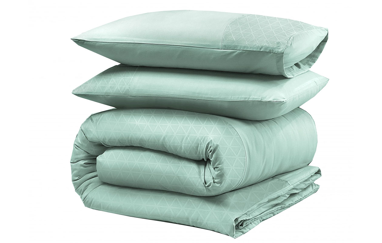 Housse de couette Sleeptime Embossed Berlin Mint Green – 240x200/220cm