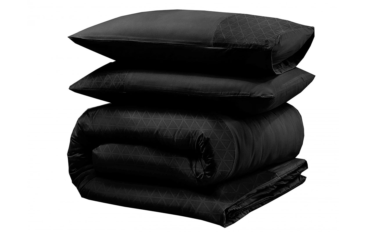 Sleeptime Embossed Valencia Black Dekbedovertrek – 240x200/220 cm