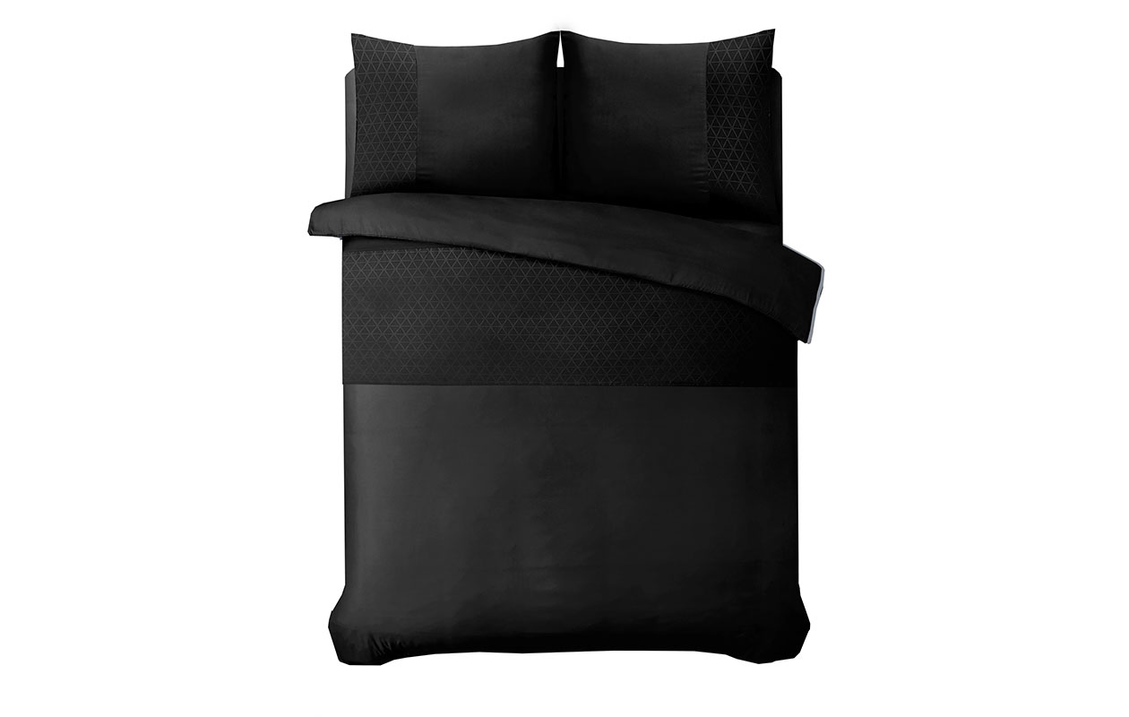 Sleeptime Embossed Valencia Black Dekbedovertrek – 240x200/220 cm