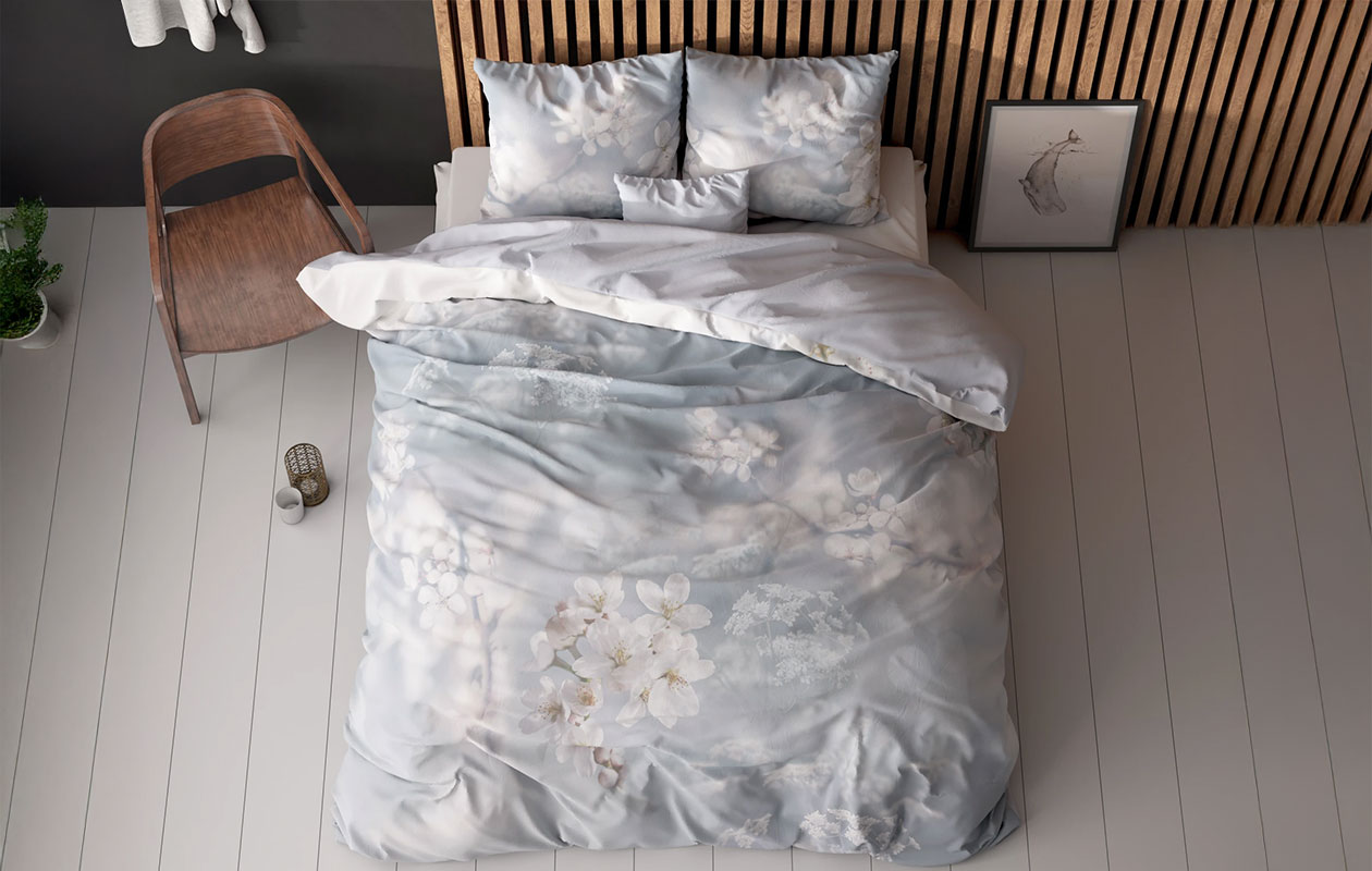 Sleeptime Essentials Frost Nature Blue Dekbedovertrek – 240x200/220 cm