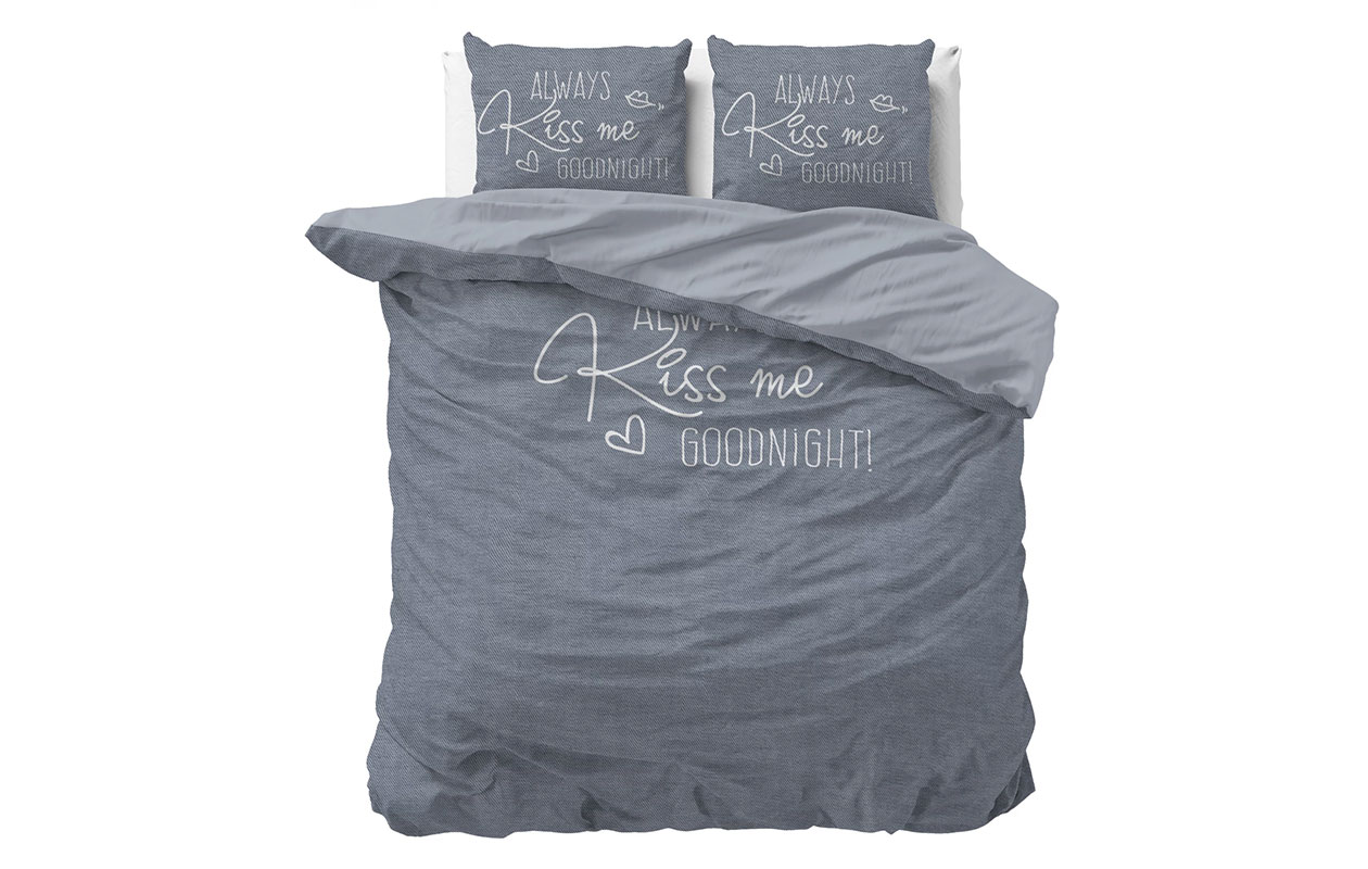 Sleeptime dekbedovertrek Kiss Me Blue 240x200/220 cm