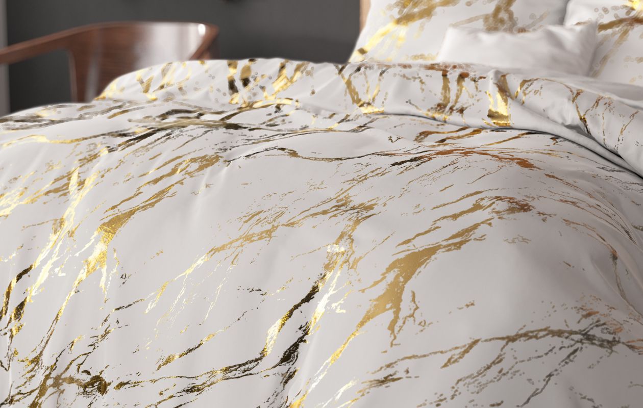 Sleeptime Glamour Marble Wit 240 x 220 cm