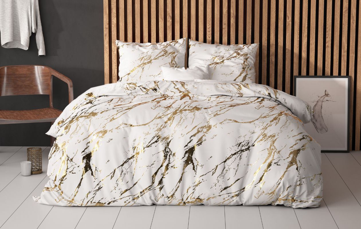 Sleeptime Glamour Marble Wit 240 x 220 cm