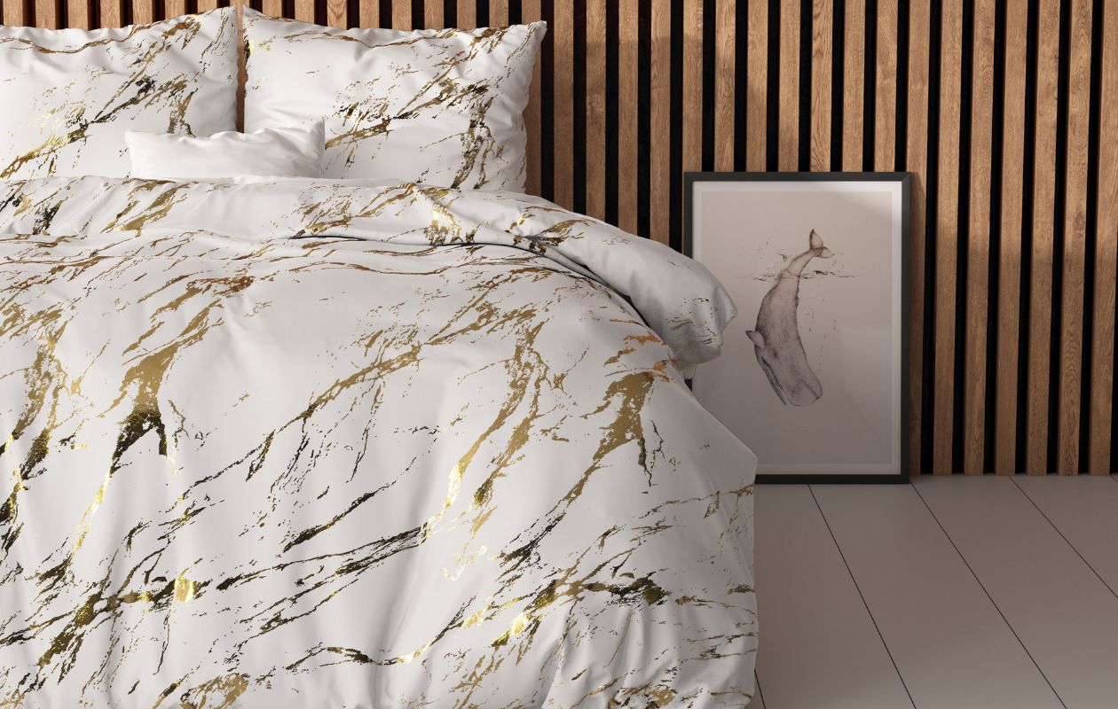 Sleeptime Glamour Marble Wit 240 x 220 cm
