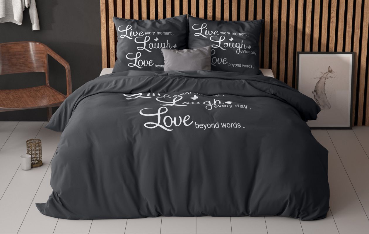 Sleeptime dekbedovertrek Live, Laugh & Love 200 x 200/220